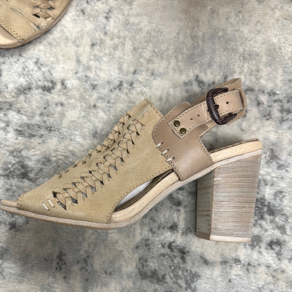 Beige Women's Heeled Sandals